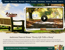 Tablet Screenshot of anderson-funeral-home.com